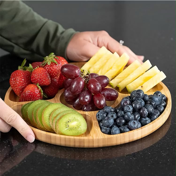Plato de bambú para servir