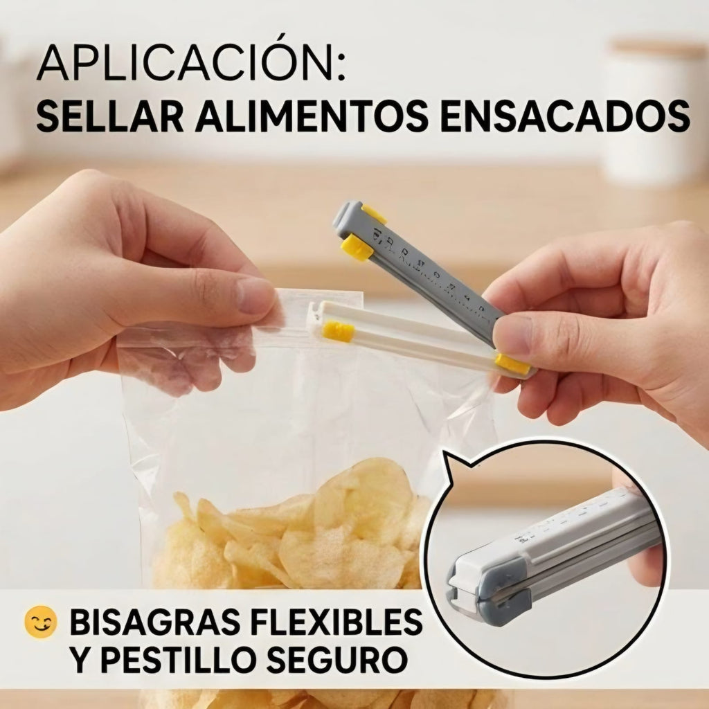 Set de 4 clips selladores para bolsas con fecha