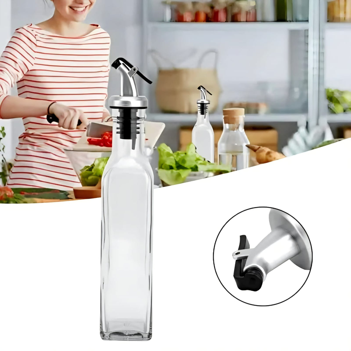 Dispensador de aceite de vidrio