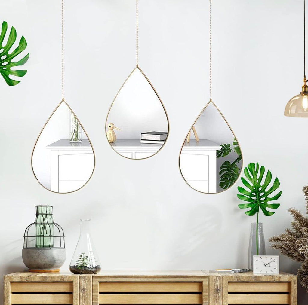 Espejos decorativos para pared en forma de gota