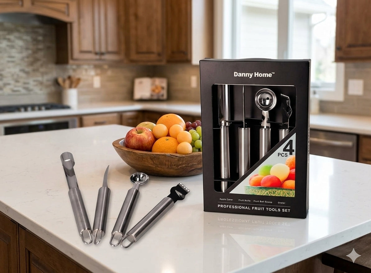 Set de herramientas para fruta, acero inoxidable