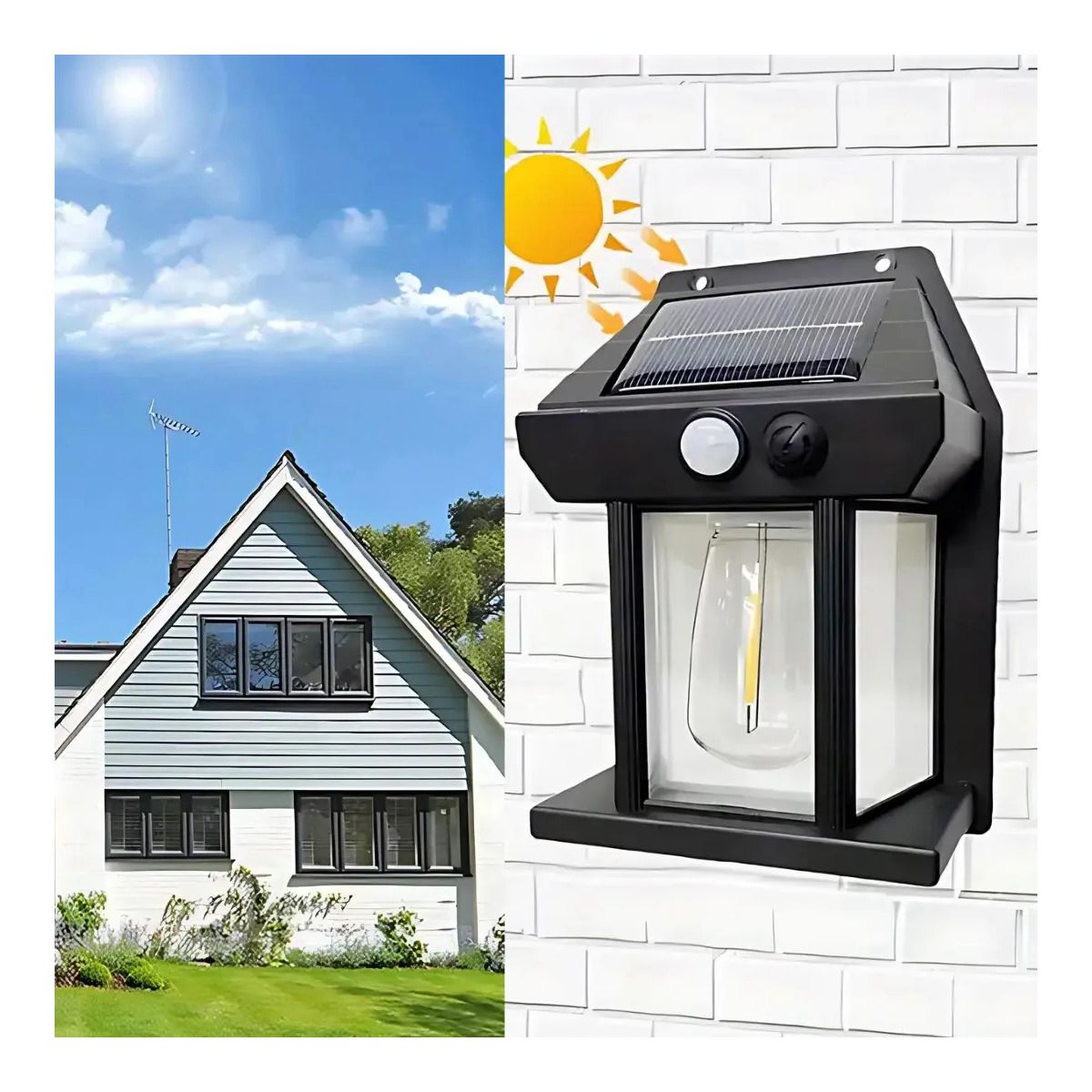 Lámpara para exterior con panel solar