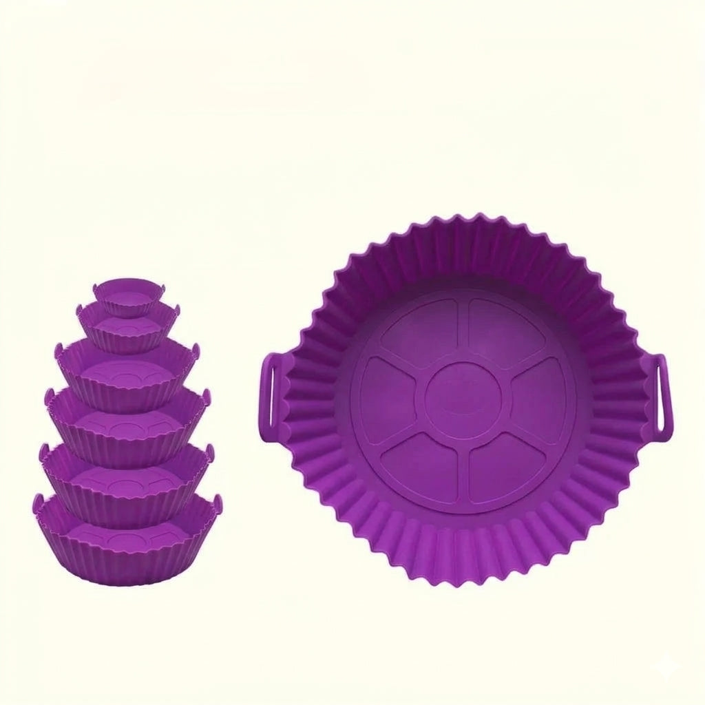 Set de 6 moldes de silicón para freidora de aire