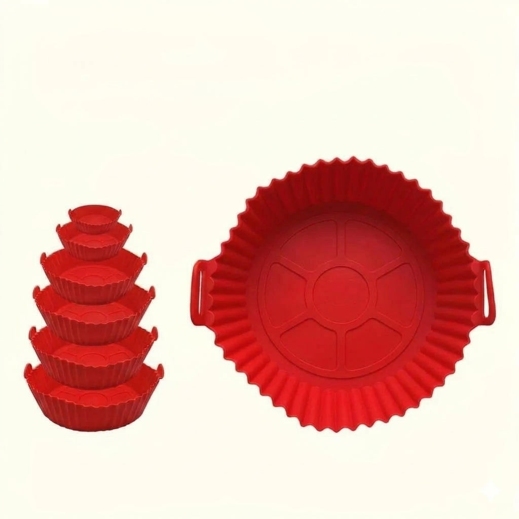 Set de 6 moldes de silicón para freidora de aire
