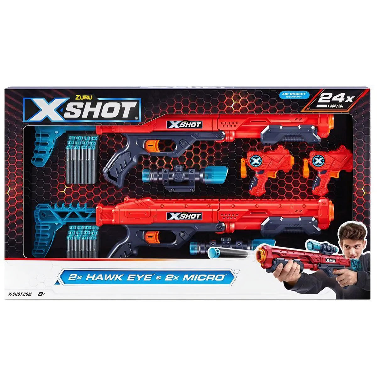 Set de 4 pistolas de dardos X-shot