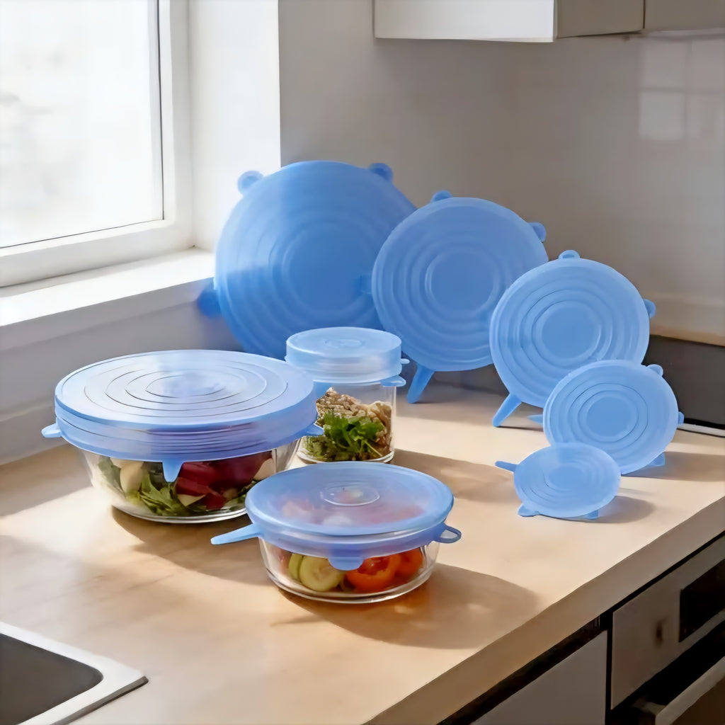 Set de 6 tapaderas de silicón